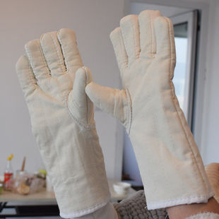 Five-Finger Extended Oven Microwave High-Temperature Resistant Anti-Scalding Wear-Resistant Heat-Insulating Thickened Labor Protection Industrial Baking Gloves