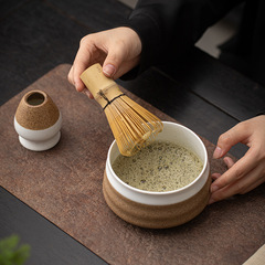 日本の茶碗新しい手作りレトロネジ抹茶ボウルセラミックドライバブルボウル宋代茶道具アクセサリー