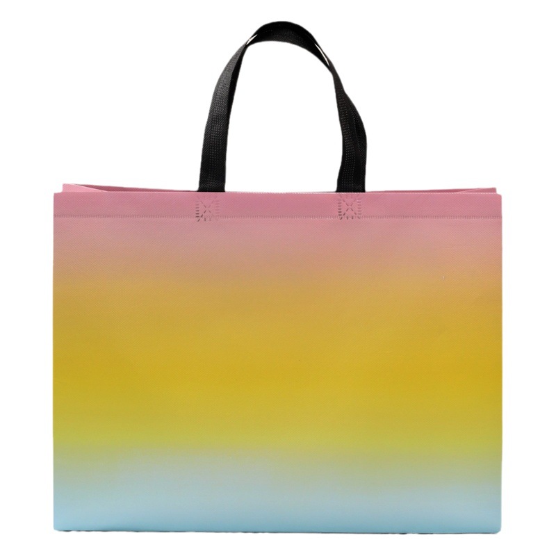 Láser laminado ropa bolsa de embalaje de regalo multicolor no tejido bolsa de publicidad bolso de compras logotipo imprimible