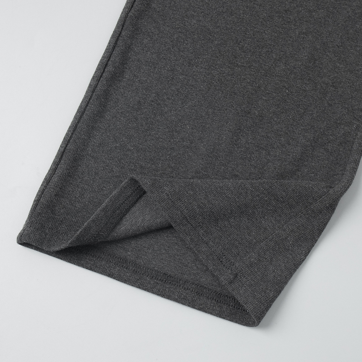 Geribbeld gebreide set met mock neck vest en broek voor dames_voghion.com