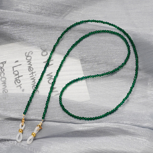 Handmade emerald spinel glasses chain can be used as a chain for children's glasses lanyard (spinel)