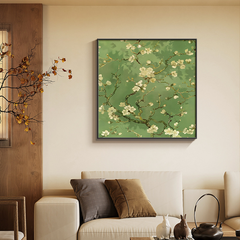 宋の美的花と鳥の絵画リビングルーム装飾絵画新しい中国風ソファ背景壁掛け絵画正方形レストラン寝室壁画|undefined