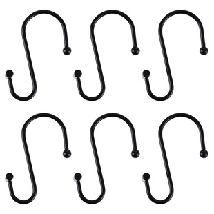 Cross-border e-commerce S hook metal bathroom shower curtain hook metal five-Bead Hook bathroom shower curtain metal hook
