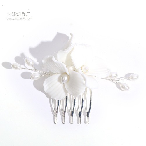 古风汉服发饰手工编织陶瓷插梳女生碎发神器秀禾盘发发梳新娘头饰