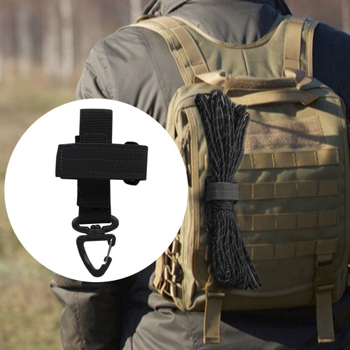Multi-purpose outdoor triangular glove storage tie Military fan tactical nylon climbing rope waist hanging buckle