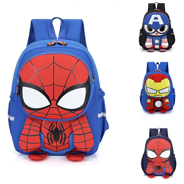 Cartoon Spider Children's Schoolbag Kindergarten Boys Anime Backpack 3-5-6 Years Old Middle and Small Class Boys' Backpack