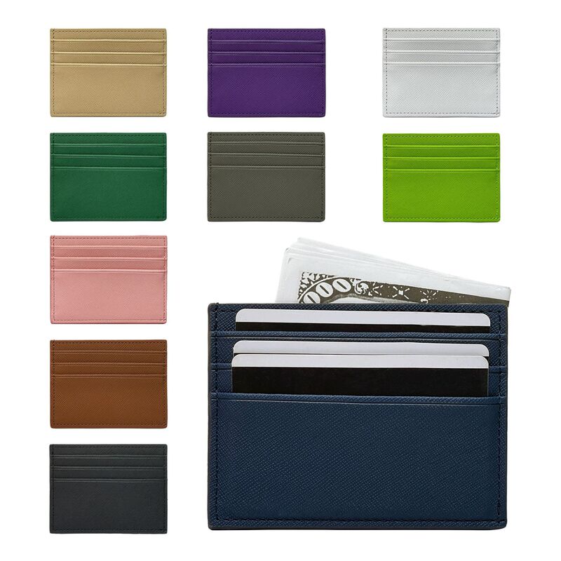 Factory Direct Supply Spot Pu Leather Double-Sided Six Card Insert Card Multi-Card Slot Large Capacity Card Holder Card Holder Portable
