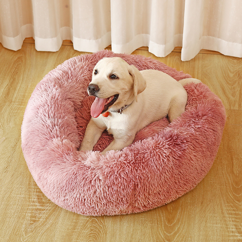 Yiwu Pet Kennel Plush New Long-haired Kennel Dog Kennel Cat Den Net Red Den Pet Kennel Pet Mat Keep Warm