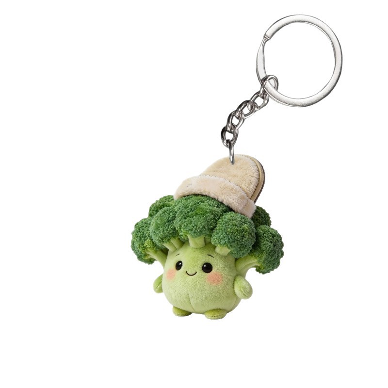 Colgante adornos lindos llaver verduras de brócoli transfronterizos 2D diseño gráfico acrílico adornos de automóviles fijos