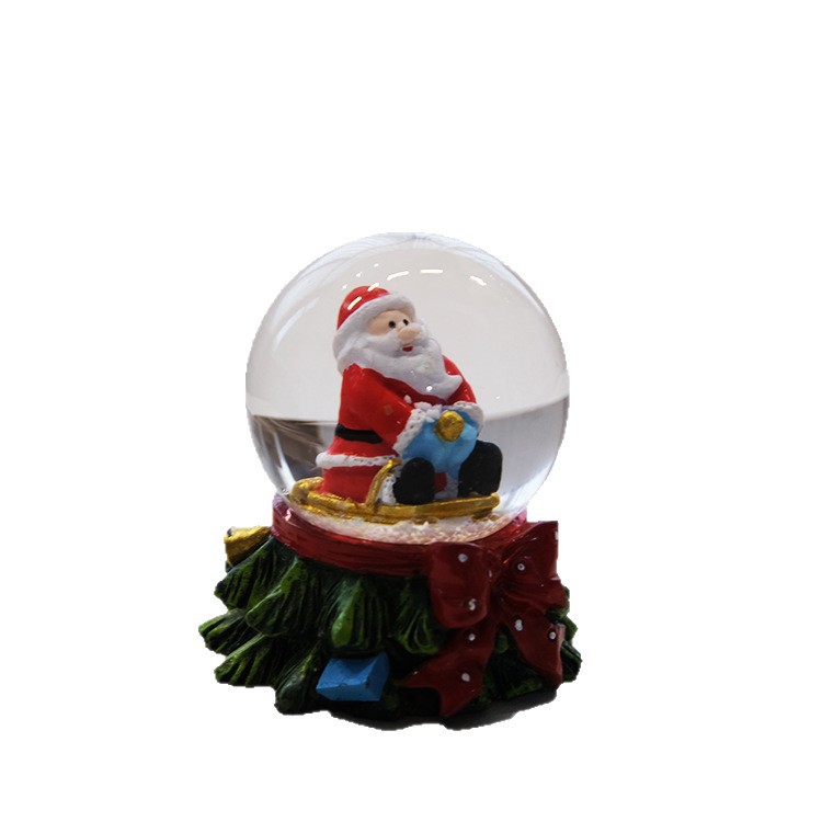 Bola de Nieve Navideña de Resina Decorativa para Escritorio