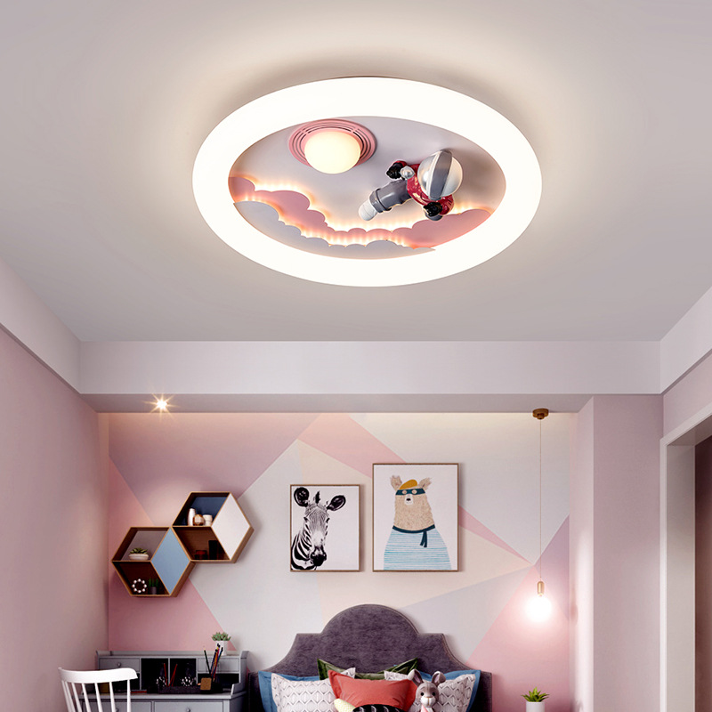 Daguanyuan dormitorio lámpara de techo moderno, simple, creativo, personalidad, espectro completo, protección ocular, lámpara de habitación para niños, lámpara Zhongshan