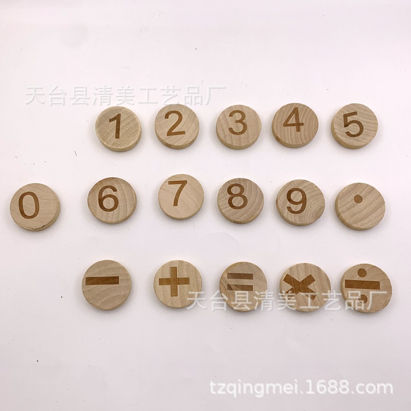 30mm madera grabado 26 letras/números oblea 7mm grueso madera grabado A- Z letras oblea