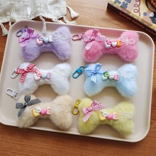 创意搞怪毛绒布艺小骨头可爱书包挂件儿童胸针发饰材料围巾装饰