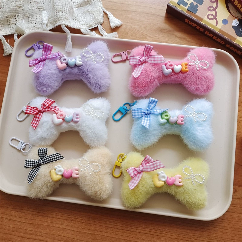 Креативные смешные плюшевые ткани маленькие кости милые школьные сумки подвески детские броши аксессуары для волос материал шарф украшения