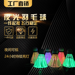 Cross-border Taobao selling LED luminous badminton luminous duck feather badminton factory shop wholesale [503]]