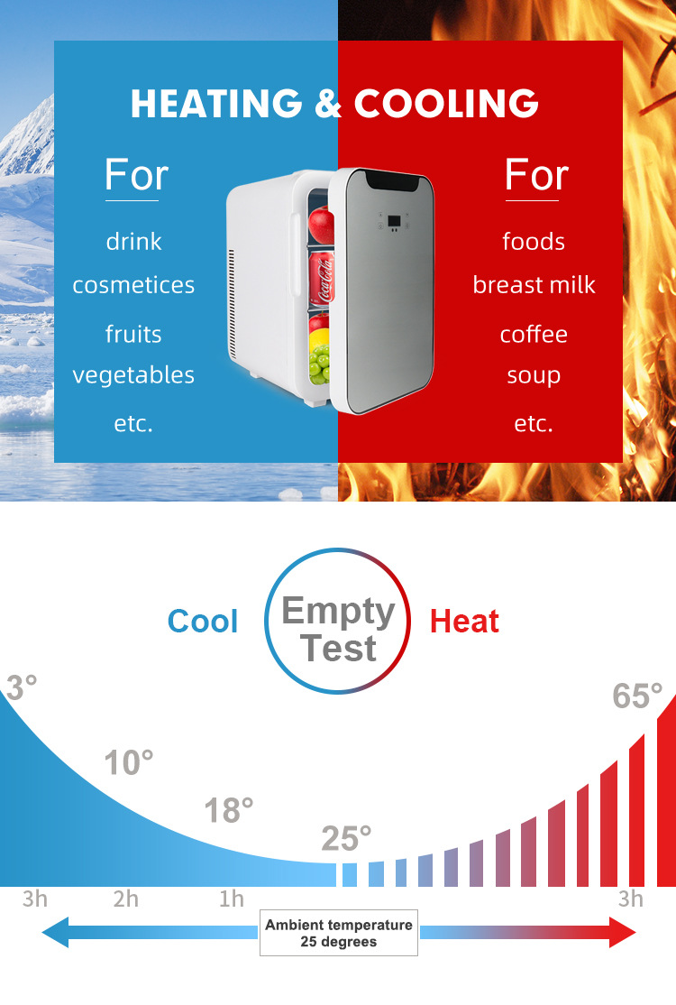 20-liter mini portable refrigerator for home use, suitable for students' dormitories, cosmetics, and car use