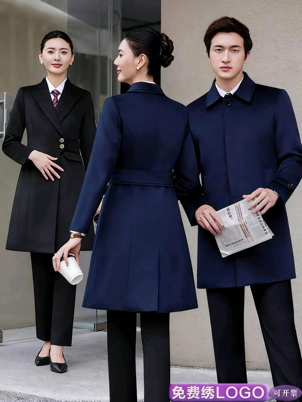 高级感职业毛呢大衣女士中长款气质呢子外套加厚银行珠宝酒店工装|undefined