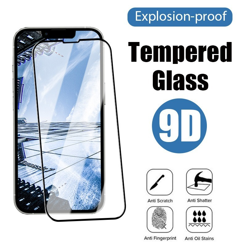 Applicable to 9D Tempered Glass Full Screen Protector applicable to iPhone 13