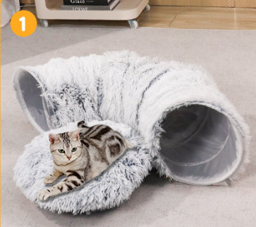 Invierno gato túnel felino calentamiento felino fel
