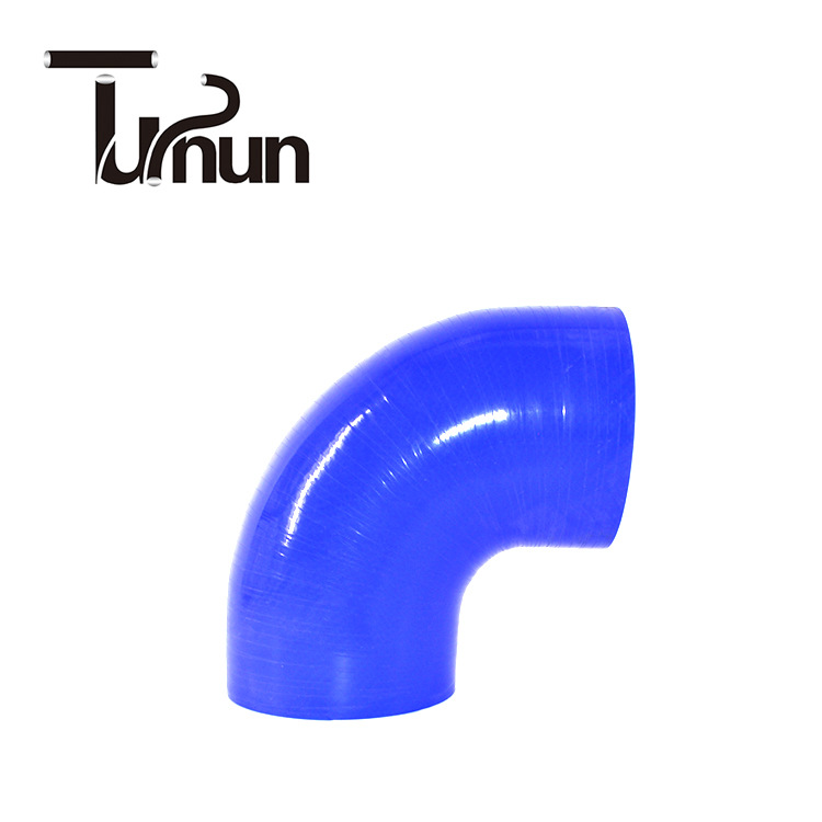 专业生产90度弯曲硅胶管发动机散热器硅胶管聚酯布夹层硅胶管