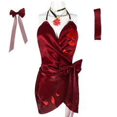 永劫無間cos服寧紅夜cos夏日派對午後魅夏紅色泳衣顧清寒cos服裝