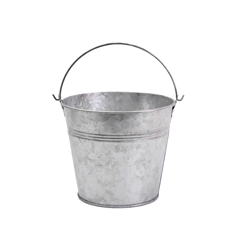 Los fabricantes suministran pequeño cubo de hierro venta al por mayor apenado metal maceta de hierro Cubo de hierro palomitas de maíz simulación de maceta