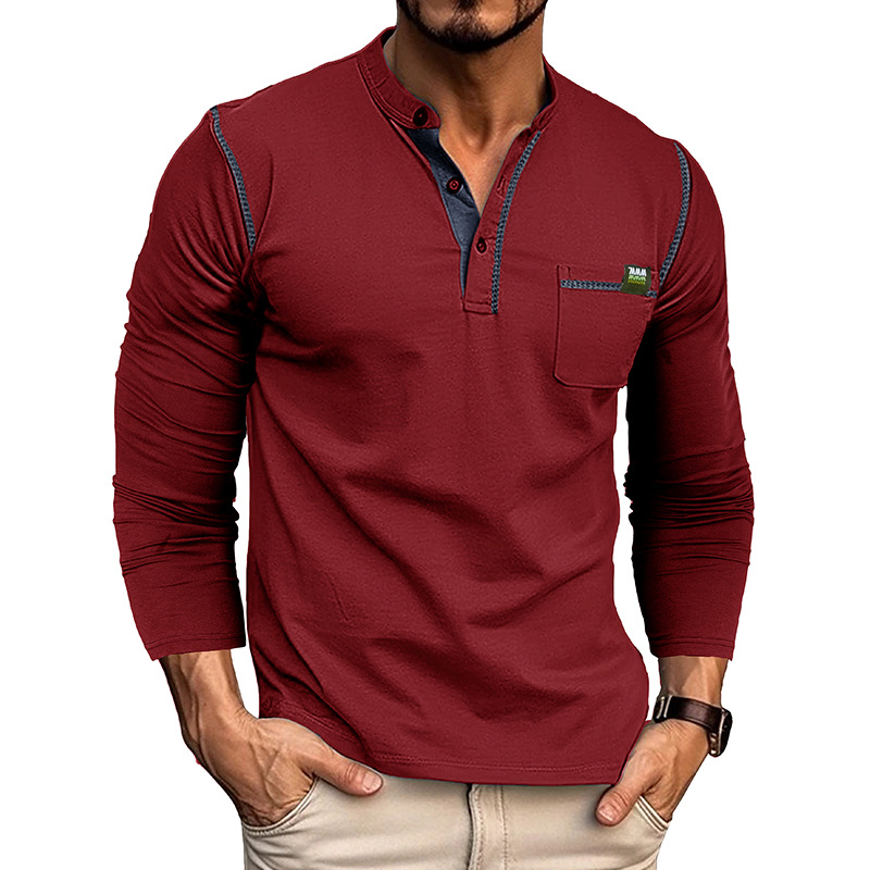 Men's Hoodies Long Sleeve Button Casual Solid Color display picture 25