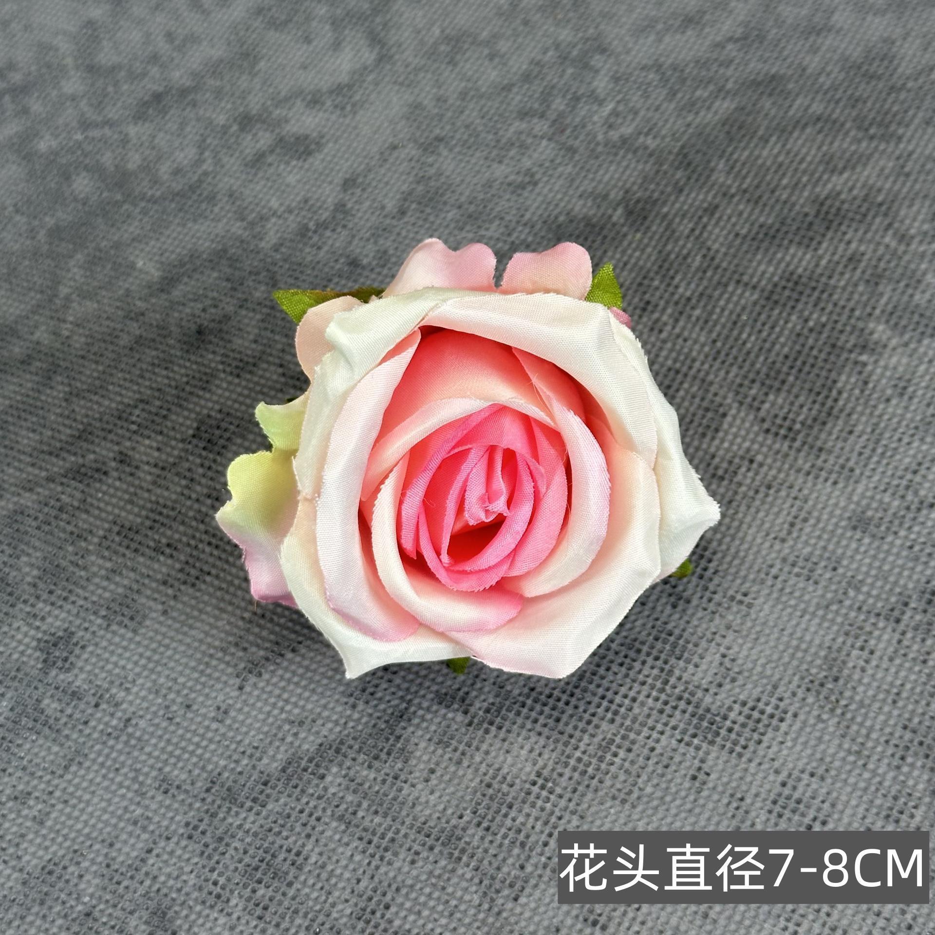 Franela artificial flor Rosa cabeza ramillete rojo boda flor pared tiro apoyos flor artificial arco flor artificial al por mayor