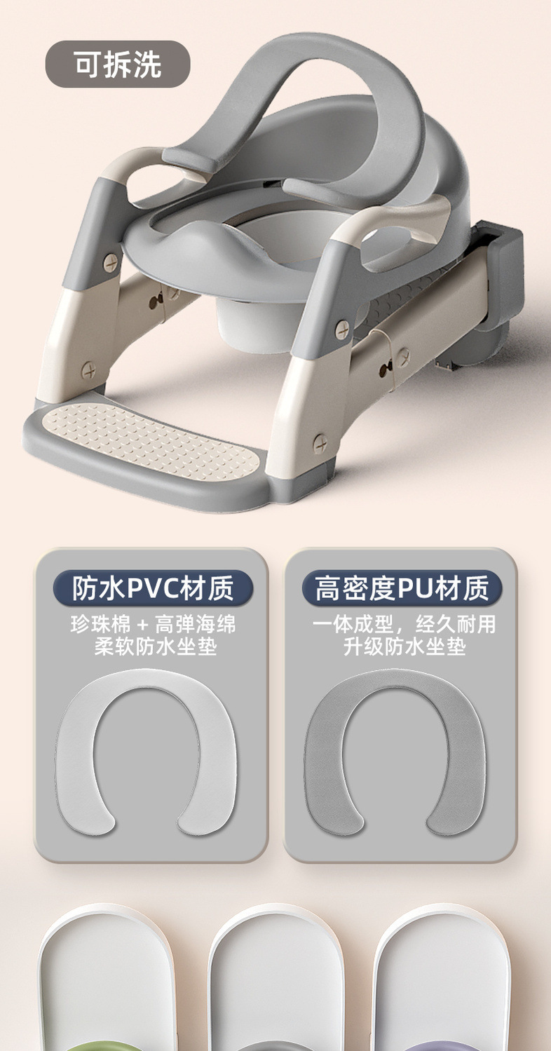Children's step toilet, folding toilet for 3-6 years old, squat toilet, children's urine bucket, enlarged household toilet stool for children, wholesale undefined