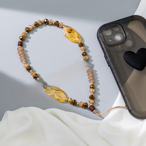 New Korean version ins creative bohemian style mobile phone lanyard multi-element mobile phone case pendant fashion mobile phone chain