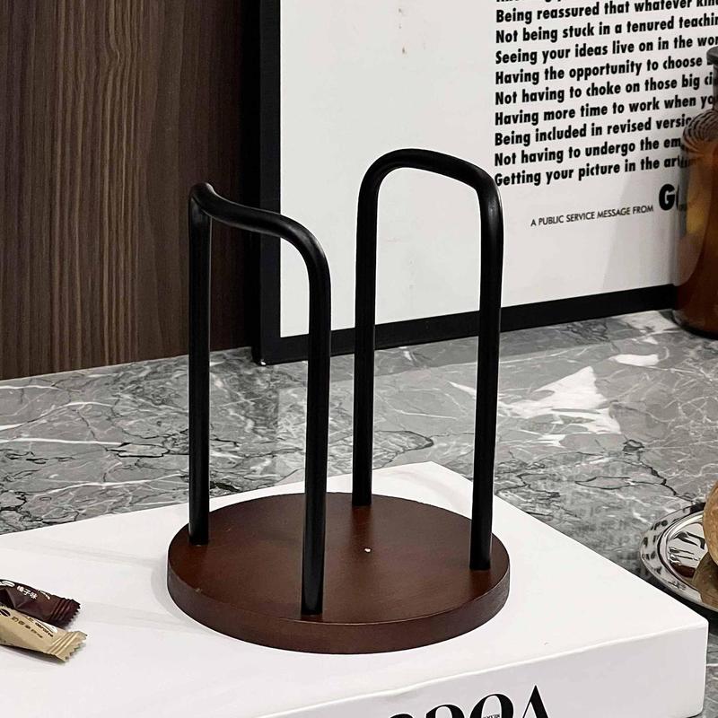 カップホルダー使い捨てカップ収納防塵リビングルーム飲料カップホルダーデスクトップ航空カップシングルベースブラックウッド|undefined