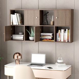 Bookshelf Wall Storage Rack Wall-Mounted Wall Storage Decorative Wall Cabinet Suspended Cabinet Living Room Bedroom Partition Wall Cabinet