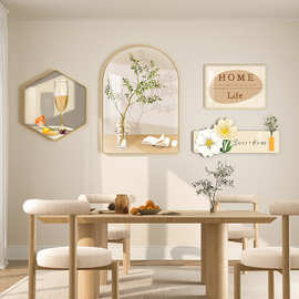 新款小清新餐厅装饰画 影视墙走廊挂画简约餐桌墙上挂件组合壁画