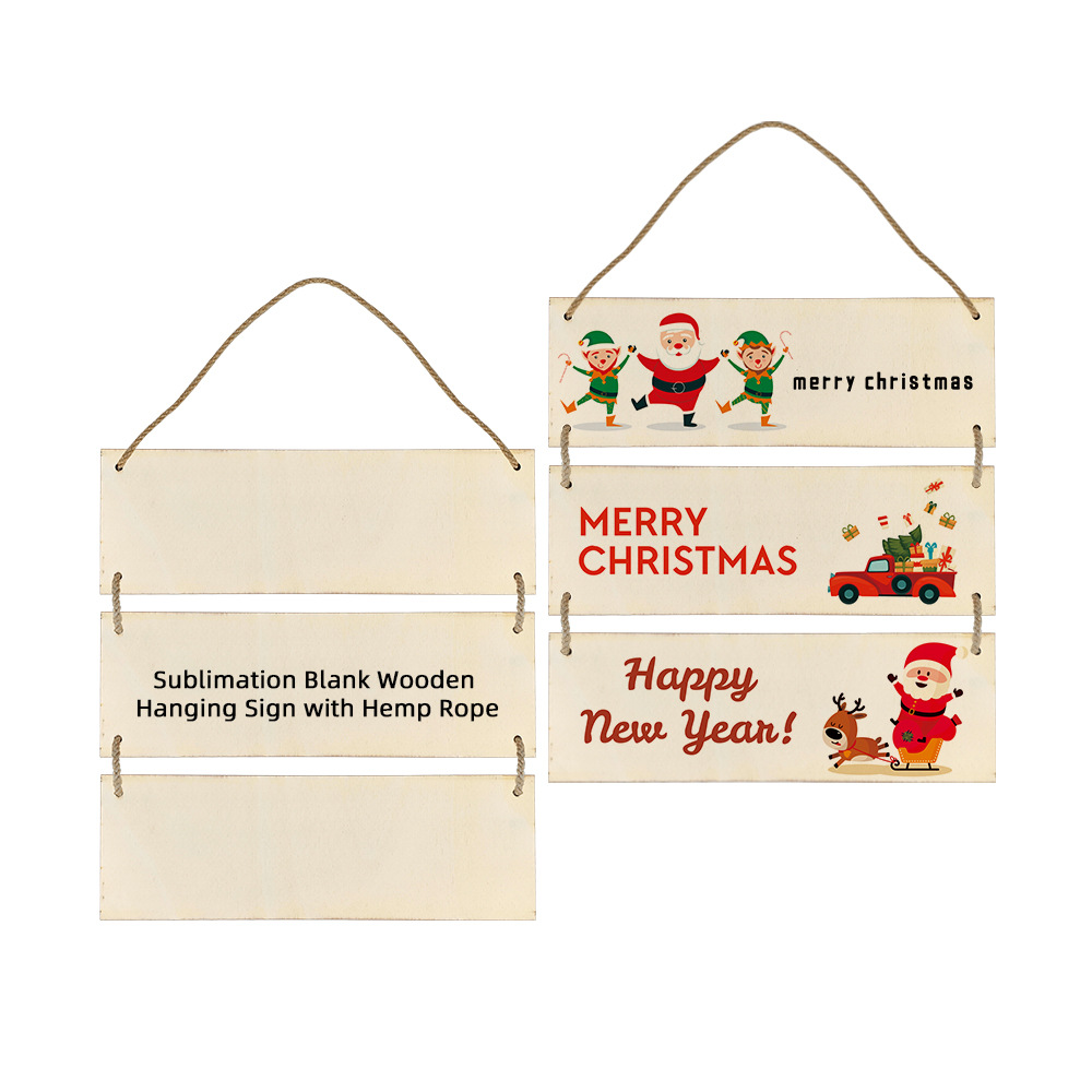 Fábrica directa de sublimación caliente decoración puerta de pared cuerda de cáñamo lista de madera natural al por mayor
