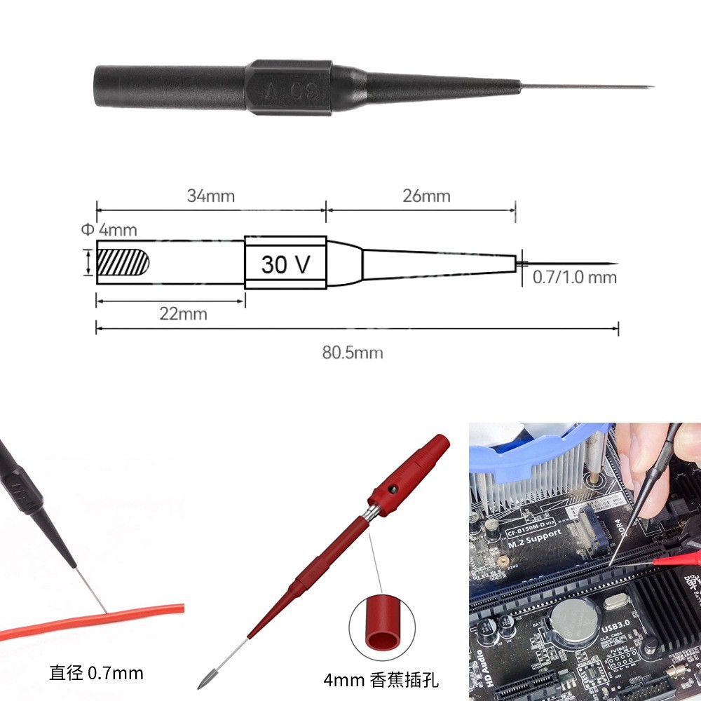 (2개) SA6003 스펙트럼 분석기 SMA 인터페이스 오실로스코프 테스트 프로브 테스트 리드 회로 기판 RF