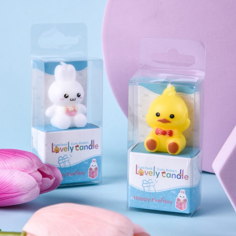 Little yellow duck candle cake decoration ins cute cartoon bunny birthday candle children's party baking decoration
