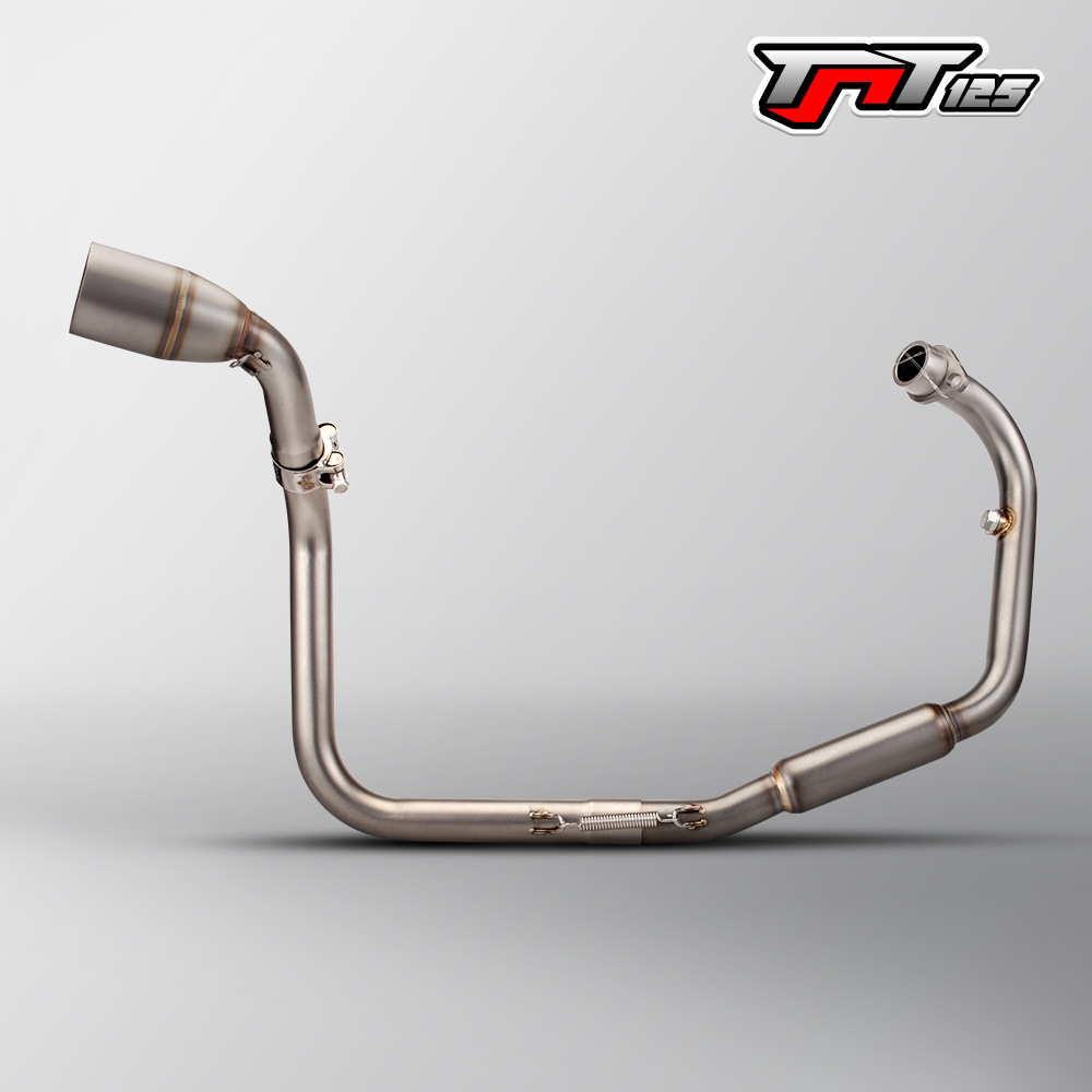 Motorcycle exhaust pipe small Tyrannosaurus TNT125 modified front section exhaust stainless steel front section 16-22 years