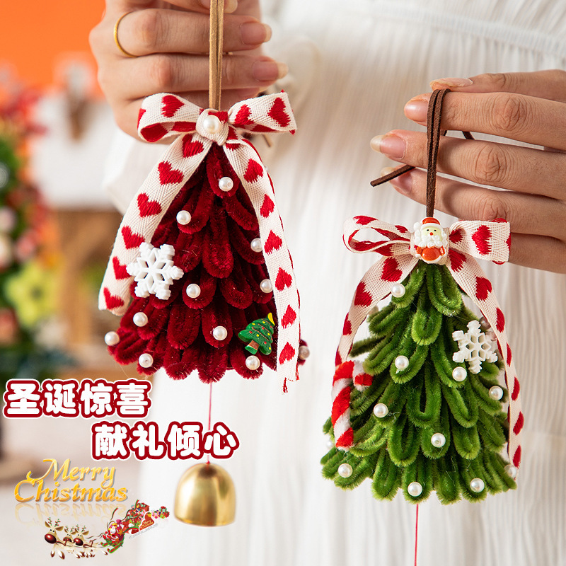 小红薯同款圣诞节手工DIY挂饰圣诞树桌面装饰品发光车挂创意礼品