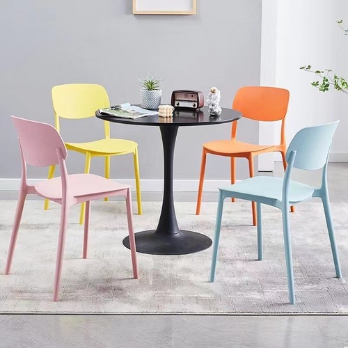 餐厅椅子靠背网红书桌凳子餐椅家用塑料懒人休闲简约加厚北欧办公