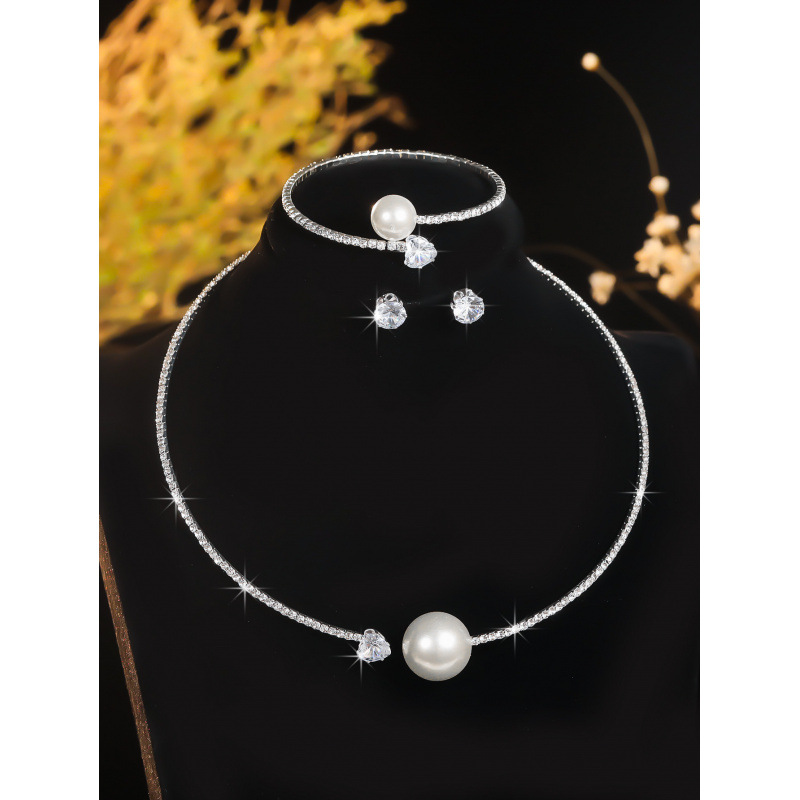 Svadobné šperky, náhrdelník, náramok, sada šperkov, banketové šaty, náhrdelník, módne všestranné_voghion.com