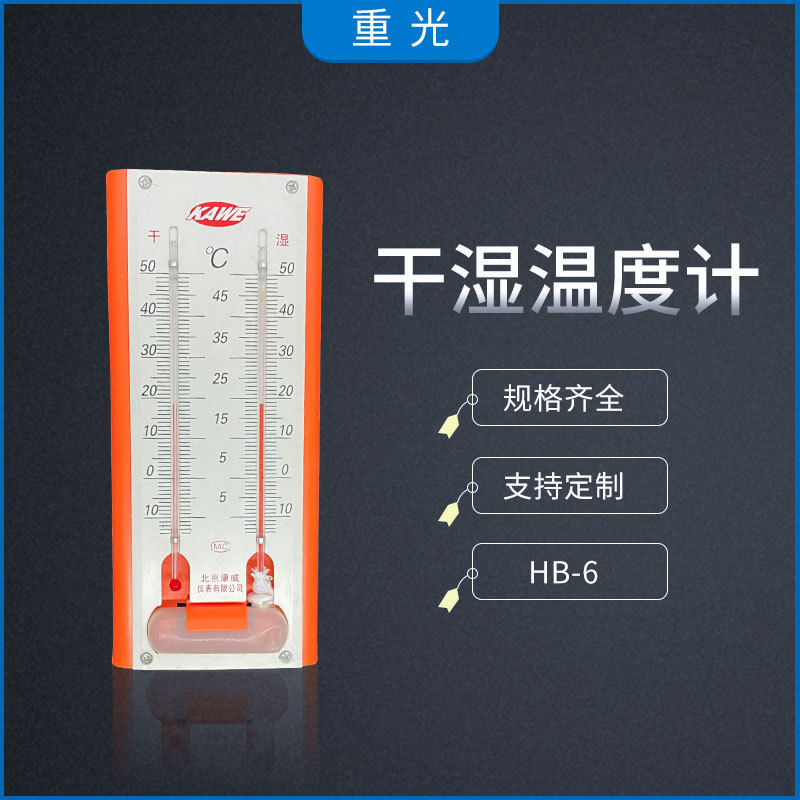 HB-6大棚实验室温湿度计干湿球温度计 家用壁挂式干湿球温度计