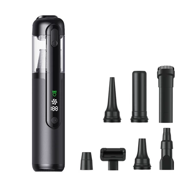 Green Light Dust Display Car Tozsoranlar - high-grade-gray-green-light-displays-dust-mites-16000-pa-suction-power-suction-blowing-pumping-charging-lighting