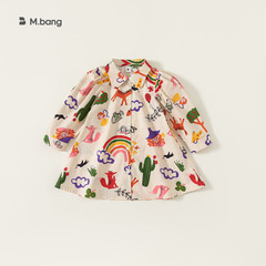 INSbobo children's skirt cartoon shirt skirt girls clothes fashionable baby skirt trendy thin section XQ23053