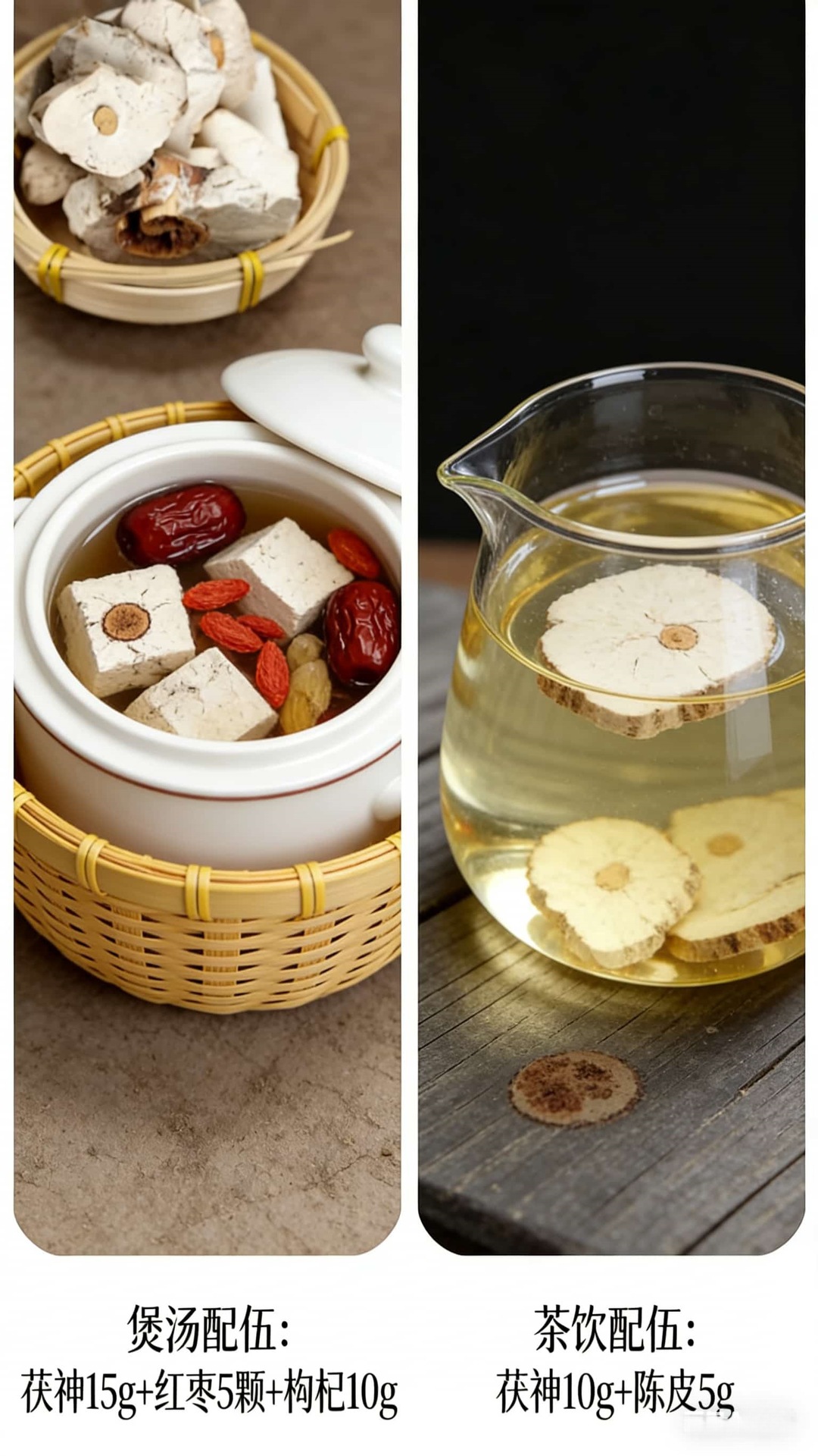 Fu Shen Dried Poria Slices Wholesale Sulfur-Free Hubei Origin Herbal Tea and Culinary Ingredient 500g Bulk quality and texture
