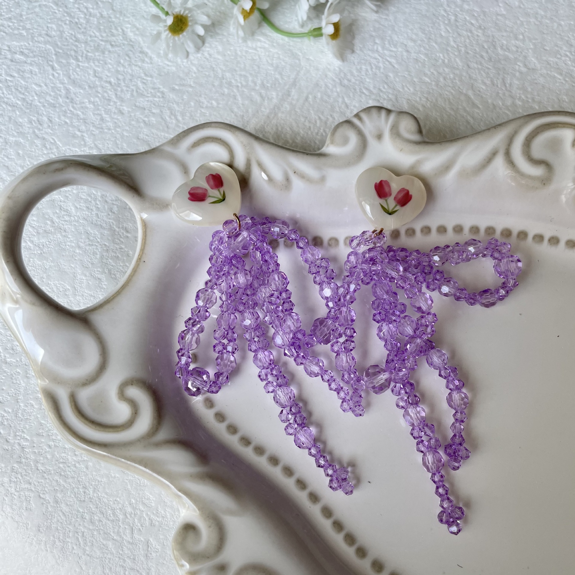 Purple earrings