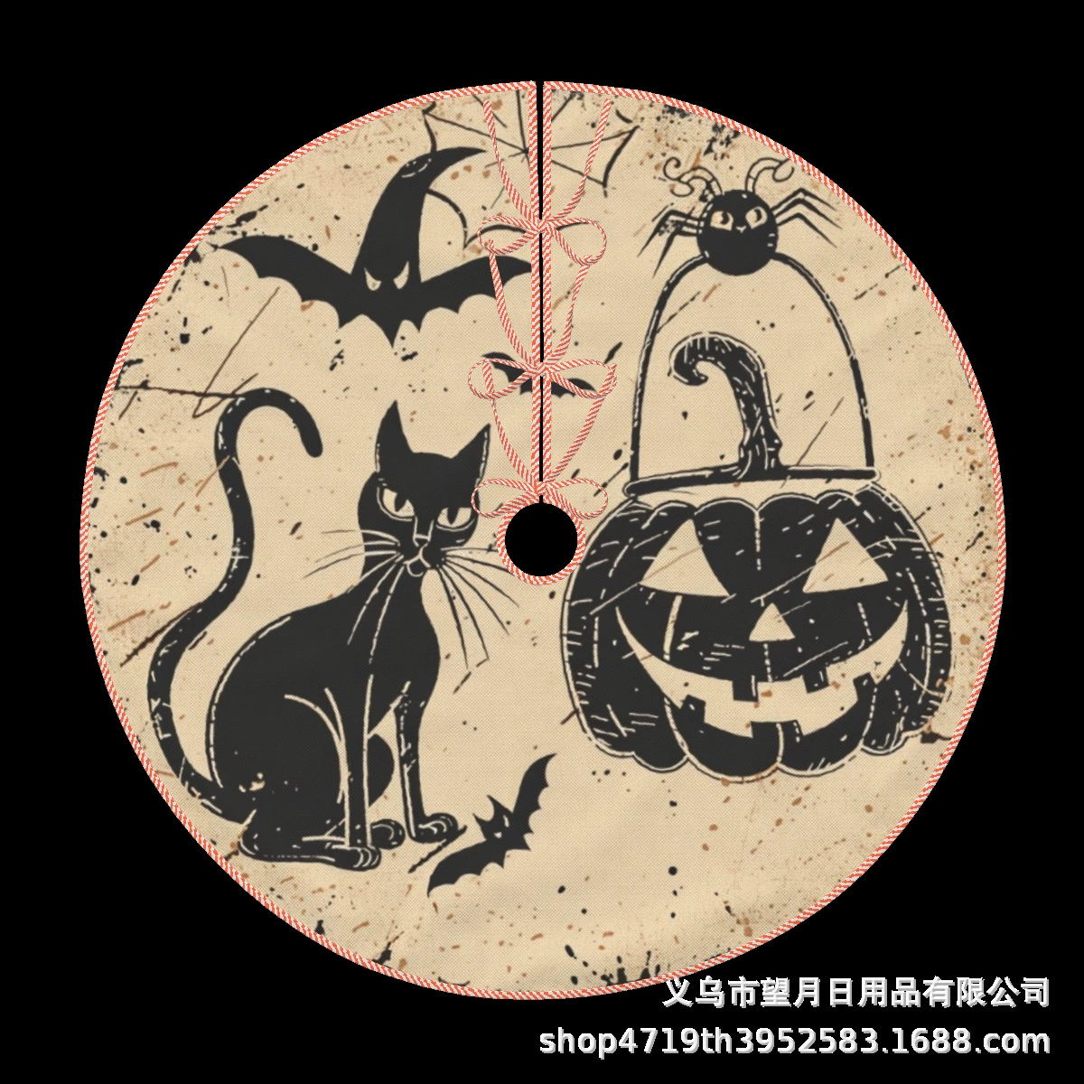 Кроссбордная сеkс Halloween елочная юбка новая фланелевая линя рождественские украшения тыква призрак летучая мышь черная кошка ведьма