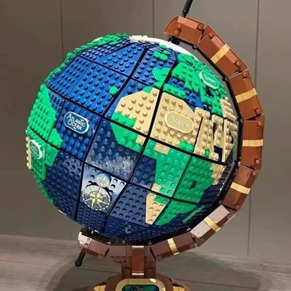 Глобус LEGO 21332 серии IDEAS, совместимо с跨-border торговлей, креативная сборка декоративная
