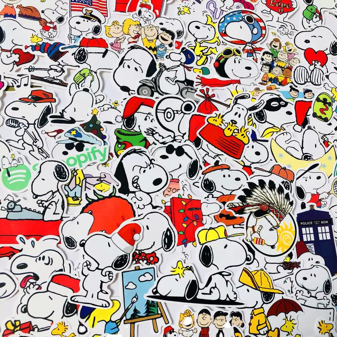 Nuby, snoopy, cartoon children's sticker, suitcase, laptop, children's clothing