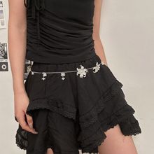 高级感新款百合花珍珠腰链波西米亚连衣裙配饰裤链y2k腰带腰饰女