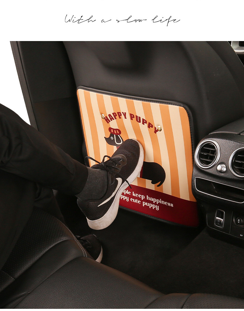 Puppy lady cute cartoon chair back anti-kick cushion car seat chair back anti-fouling cushion short backpack suspension type